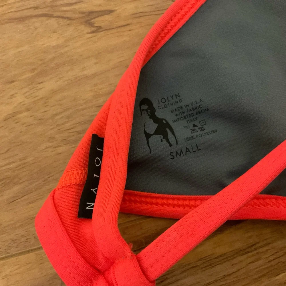 Jolyn Triangle Bikini Top in Lava - Picture 2 of 4